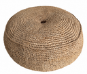 Raffia poef naturel